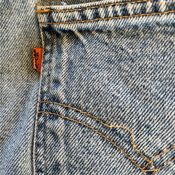 VTG Levi’s 941 Orange Tab High Waisted Denim Shorts Sz 8 Reg Fit Cut Offs - Picture 3 of 9